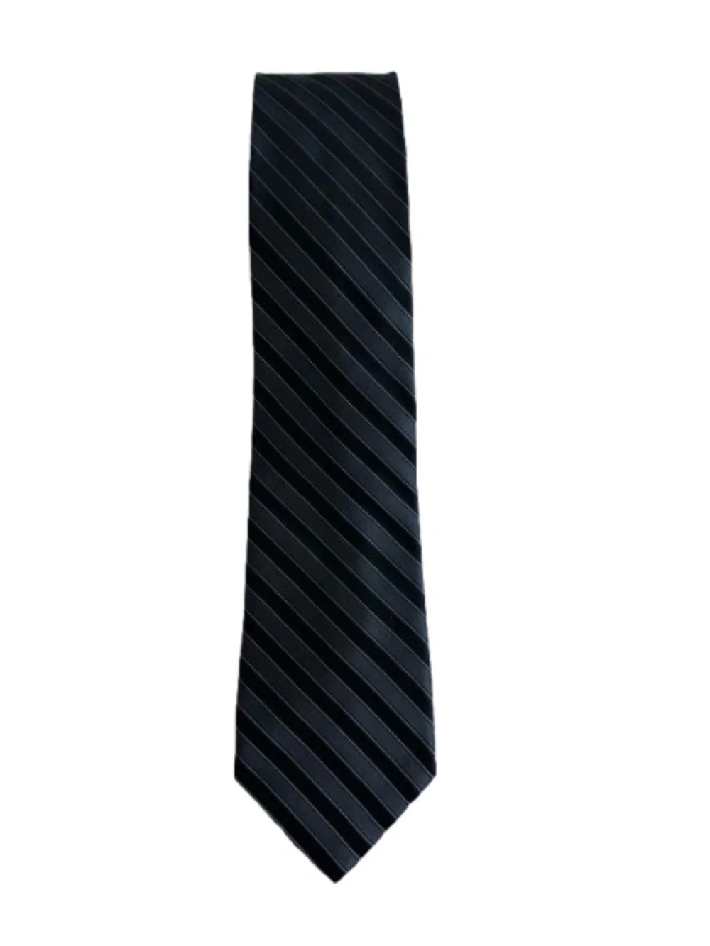 Calvin Klein Classic Black & Gray Pinstripe Silk Tie - Business/Formal Occasions